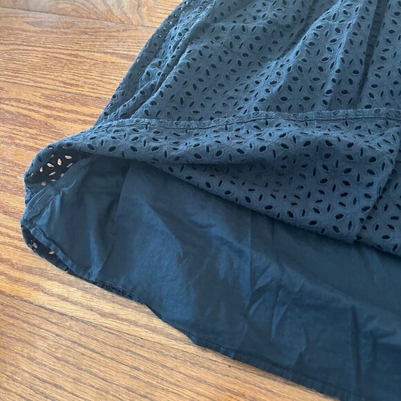 GAP Eyelet Cotton Spaghetti Strap Square Neck Above Knee Dress Size 10 Lined - Picture 8 of 14